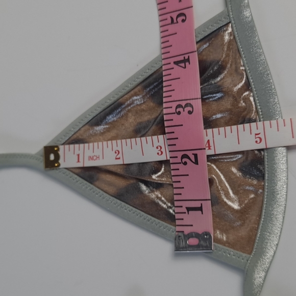 DOLCE GABBANA BEACH WEAR USA SIZE 0,TWO PIESE , LEOPARD PRINT AND SILVER - Picture 4 of 16